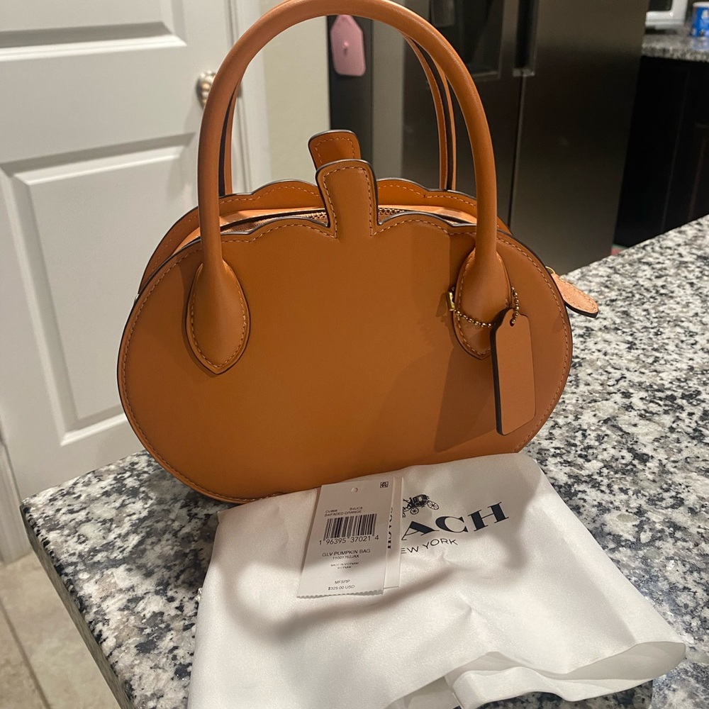 Brand new with tags coach runway pumpkin RARE